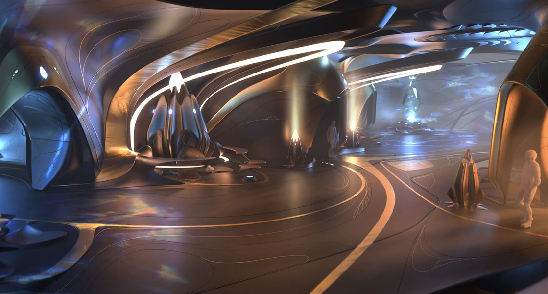 Image for article: Inside the Merchantman: A Glimpse into the Banu's Behemoth Barge