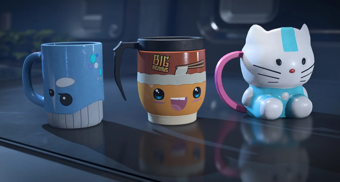 Image for article: July 2023 Subscriber Promotions: Celebrate Foundation Festival with Cute Mugs and a Fearsome Gunship